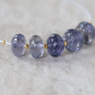 10mm AAA Iolite Beads Faceted Rondelles 5 Pcs Natural Blue Gemstone for DIY Jewelry Making