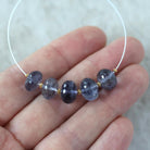 10mm AAA Iolite Beads Faceted Rondelles 5 Pcs Natural Blue Gemstone for DIY Jewelry Making