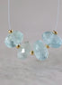 10mm Aquamarine Rondelle Beads Faceted 4 Pcs Natural Gemstone for DIY Jewelry Making Supplies