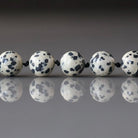 10mm Dalmatian Jasper Beads - Smooth Round Natural Gemstone