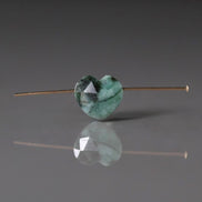 Natural Emerald Heart Bead Faceted 10mm Briolette Stone Gemstone Bead for DIY Jewelry Making Gift Beads May Birthstone