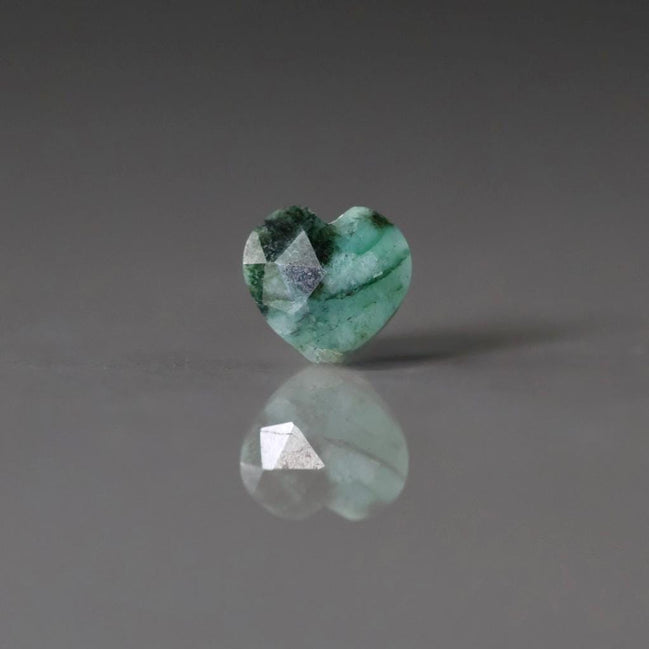Natural Emerald Heart Bead Faceted 10mm Briolette Stone Gemstone Bead for DIY Jewelry Making Gift Beads May Birthstone