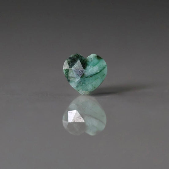 Natural Emerald Heart Bead Faceted 10mm Briolette Stone Gemstone Bead for DIY Jewelry Making Gift Beads May Birthstone