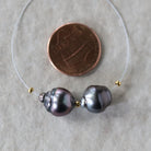10mm Genuine Gray Tahitian Pearl Beads Baroque Organic 2 PCs DIY Jewelry Making Supplies Earrings