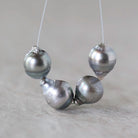 10mm Genuine Silver Gray Tahitian Pearl Beads Baroque Organic 4 PCs DIY Jewelry Making Supplies Earrings