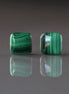 10mm Malachite Beads - Smooth Square Natural Gemstone 2 Pcs