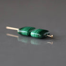 10mm Malachite Beads - Smooth Square Natural Gemstone 2 Pcs