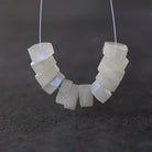 10mm Natural Rainbow Moonstone Beads Cylinder Washers Tyre Gemstones for DIY Jewelry Making