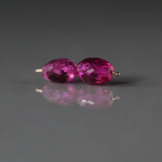 10mm Pink Padparadscha Sapphire Oval Beads Faceted 2 PCs Gemstone Beads go DIY Jewelry Making Earrings Necklace Gift September Birthstone