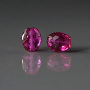 10mm Pink Padparadscha Sapphire Oval Beads Faceted 2 PCs Gemstone Beads go DIY Jewelry Making Earrings Necklace Gift September Birthstone
