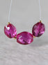 10mm Pink Padparadscha Sapphire Oval Beads Faceted 2 PCs Gemstone Beads go DIY Jewelry Making Earrings Necklace Gift September Birthstone