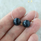 10mm Rare Natural Blue Tigers Eye Beads Round Smooth Pair Hawk Eye Gemstone for DIY Jewelry Making Earrings