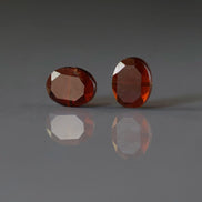 Hessonite Garnet Oval Beads Faceted 10x13mm 2 Pcs Natural Gemstone DIY Jewelry Making Earrings Necklace January Birthstone