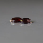 Hessonite Garnet Oval Beads Faceted 10x13mm 2 Pcs Natural Gemstone DIY Jewelry Making Earrings Necklace January Birthstone