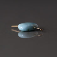 10x14mm Dominican Larimar Flat Oval Bead Smooth Nugget 1 Piece Gemstone Beads DIY Jewelry Making