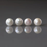 11mm 12mm Freshwater Pearl Beads Coin Pearls Ivory White Baroque Pearls 4 Beads Beading Crafter Gift June Birthstone DIY Jewelry