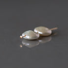 11-12mm Baroque Freshwater Pearl Coin Beads - 4 Pcs