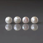 11-12mm Baroque Freshwater Pearl Coin Beads - 4 Pcs