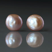 Rare Metallic Baroque Freshwater Pearl Coin Beads 11mm 13mm Pink Purple Pearls 2 PCs Beading Crafter Gift June Birthstone DIY Jewelry