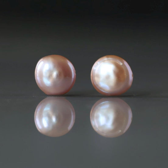 Rare Metallic Baroque Freshwater Pearl Coin Beads 11mm 13mm Pink Purple Pearls 2 PCs Beading Crafter Gift June Birthstone DIY Jewelry