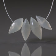 11mm AAA Dark Gray Moonstone Beads Rondelle Faceted 4 Pcs Gemstone Beads for Silk Knotting Jewelry Making DIY Necklace Earrings