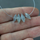 11mm AAA Dark Gray Moonstone Beads Rondelle Faceted 4 Pcs Gemstone Beads for Silk Knotting Jewelry Making DIY Necklace Earrings