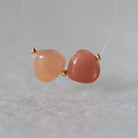 11mm AAA Peach Moonstone Heart Beads Smooth 2 Pcs Natural Gemstone for DIY Jewelry Making Necklace Earrings Supplies