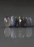 11mm Dark Gray Moonstone Beads - Faceted Rondelle Natural Gemstone 4 Pcs