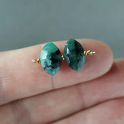 Natural Emerald Marquise Beads Faceted 11mm Briolette Stone Gemstone Bead for DIY Jewelry Making Gift Beads May Birthstone