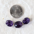 Large Natural African Amethyst Oval Beads Faceted 10-12mm Gemstone for DIY Jewelry Making Supplies
