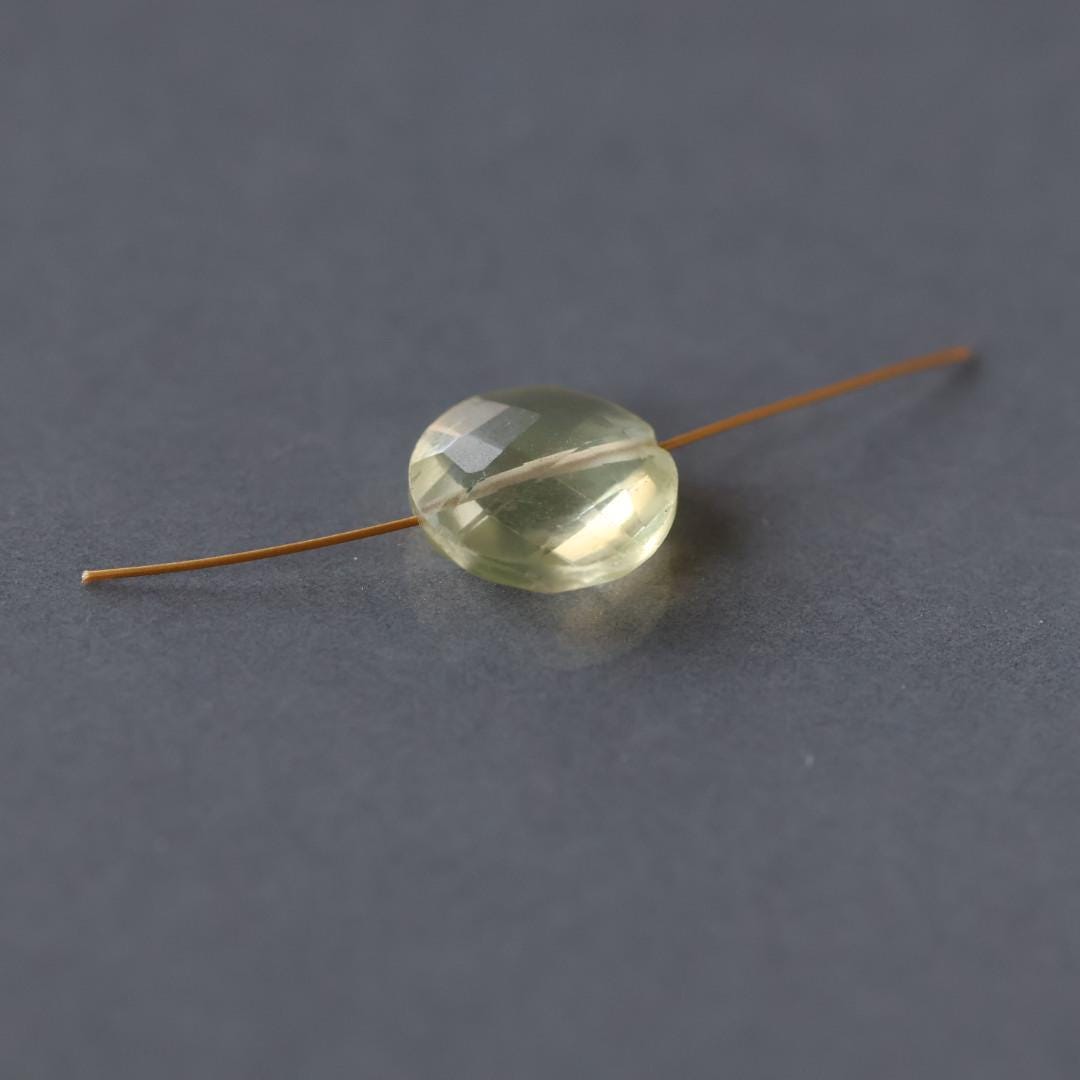 11mm AAA Yellow Topaz Bead Coin Round Bead 1 Pcs Gemstone Bead for Jewelry Making DIY Necklace November birthstone