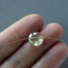 11mm Natural Yellow Topaz Coin Bead – Natural Gemstone - 1 pc