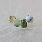11mm Peruvian Green Opal Briolette Beads Smooth Teardrops 4 Pcs Natural Gemstone for DIY Jewelry Making