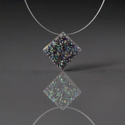 11mm Rare Mystic Druzy Square Briolette Beads Cushion Top Drilled 1 Pc Gemstone Beads for Jewelry Making DIY Earrings Necklace