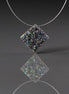 11mm Rare Mystic Druzy Square Bead - Briolette Natural Gemstone 1 Pc