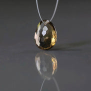 11x14mm Bi Color Dark Citrine Bead - Faceted Oval Natural Gemstone 1 Pc