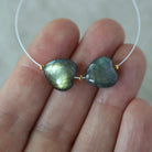 12mm AAA Rainbow Fire Labradorite Heart Beads Smooth 2 Pcs Natural Gemstone for DIY Jewelry Making Earrings Supplies