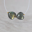12mm AAA Rainbow Fire Labradorite Heart Beads Smooth 2 Pcs Natural Gemstone for DIY Jewelry Making Earrings Supplies