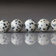 12mm Dalmatian Jasper Beads Smooth Genuine Small Spotted Jasper Kiwi Beads Gemstone Beads for Jewelry Making Beading Gift Crafter