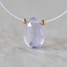 18mm Natural Scapolite Briolette Bead Faceted Teardrop Drop Lavender Quartz Gemstone for DIY Jewelry Making
