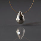 12mm Pyrite Briolette Teardrop Bead – Faceted Natural Gemstone