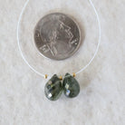 12mm Rare Green Rutilated Quartz Briolette Beads Faceted Teardrops Drops Rutile Natural Gemstone for DIY Jewelry Making