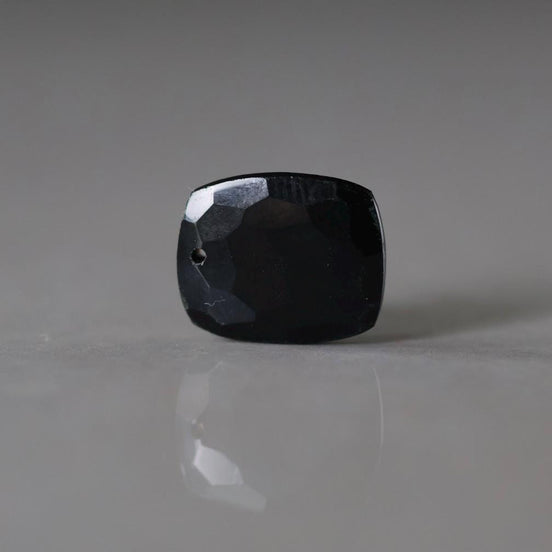 Black Onyx Faceted Bead Top Center Drilled Rectangular 12x15mm 1 Pcs Jewelry Making DIY Necklace Pendant