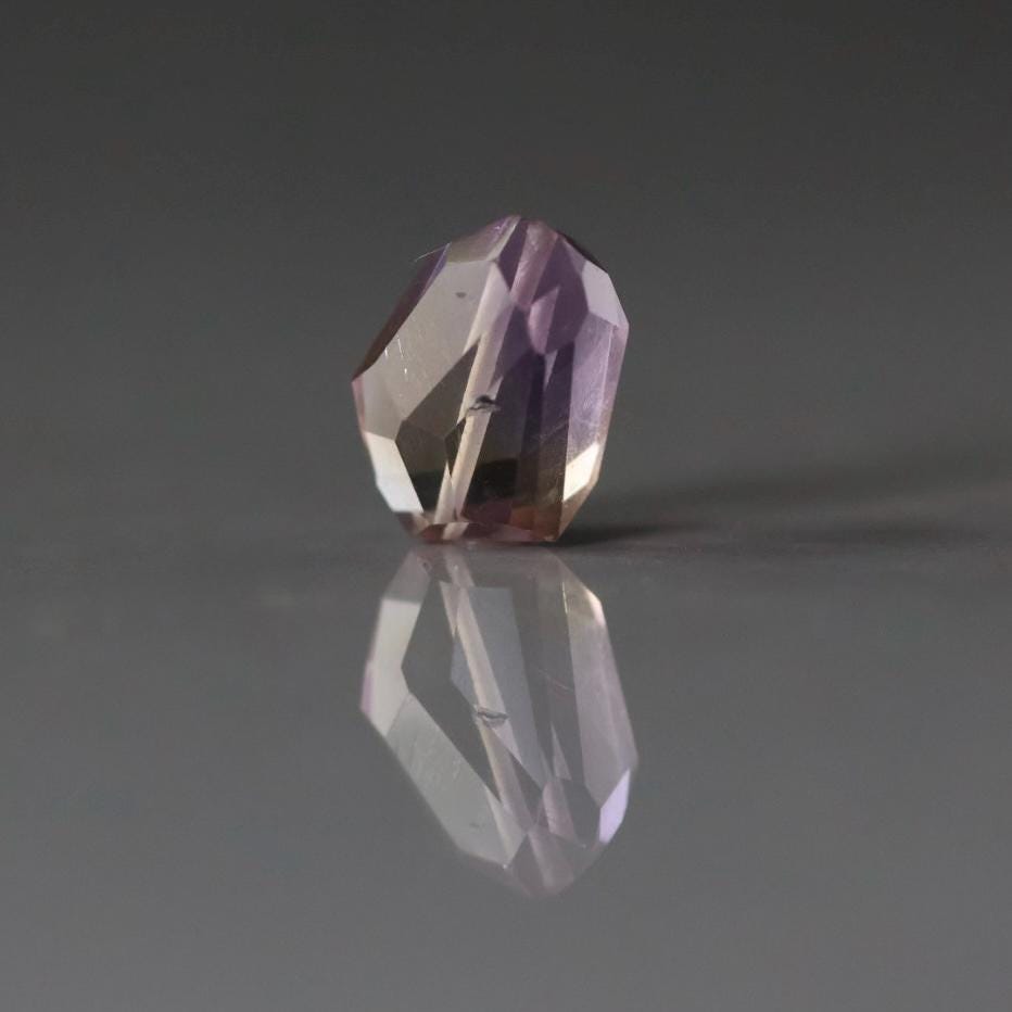 12x16mm Natural Ametrine Nugget Bead -Faceted Chunk - 1 Pcs