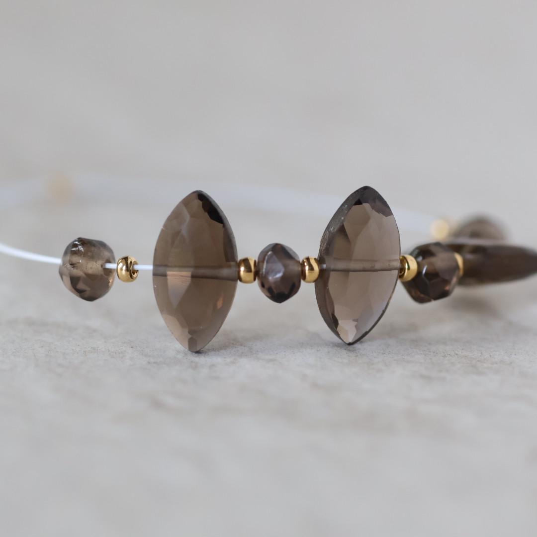13mm AAA Smoky Quartz Marquise Beads Faceted Nuggets 5mm Brown Natural Gemstone for DIY Jewelry Making