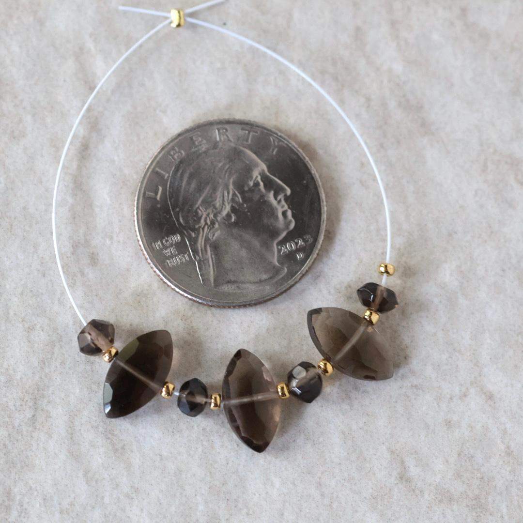 13mm AAA Smoky Quartz Marquise Beads Faceted Nuggets 5mm Brown Natural Gemstone for DIY Jewelry Making