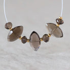 13mm AAA Smoky Quartz Marquise Beads Faceted Nuggets 5mm Brown Natural Gemstone for DIY Jewelry Making