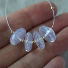 13mm Natural Scapolite Rondelle Beads Faceted 4 Pcs Gemstone Beads Lavender quartz Jewelry Making DIY Necklace November birthstone