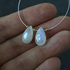 13mm Smooth Rainbow Moonstone Briolette Beads Teardrops Pear Drops for DIY Jewelry Making Earrings Supplies