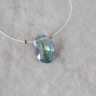 14mm Mystic Topaz Faceted Oval Briolette Bead 1 Pc Natural Gemstone for DIY Jewelry Making